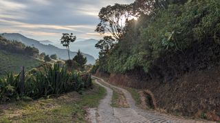 steep road in Colombia