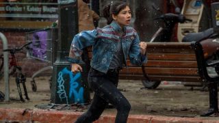 xochitl gomez as America Chavez running in Doctor strange in the multiverse of madness