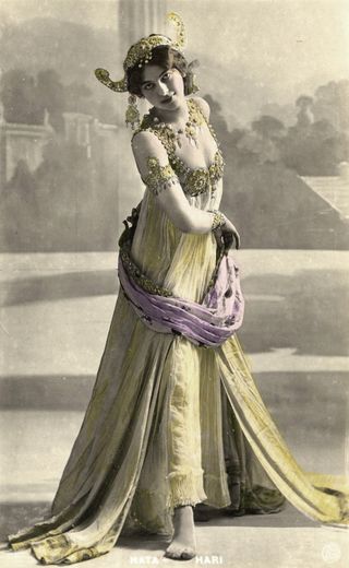 Margaretha Geertruida Zelle - aka Mata Hari, Dutch dancer and spy, as depicted in a French postcard of the 19th century.