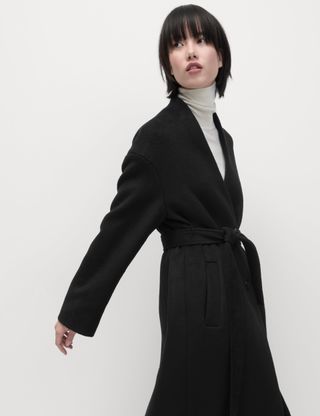 Wool Blend Longline Coat