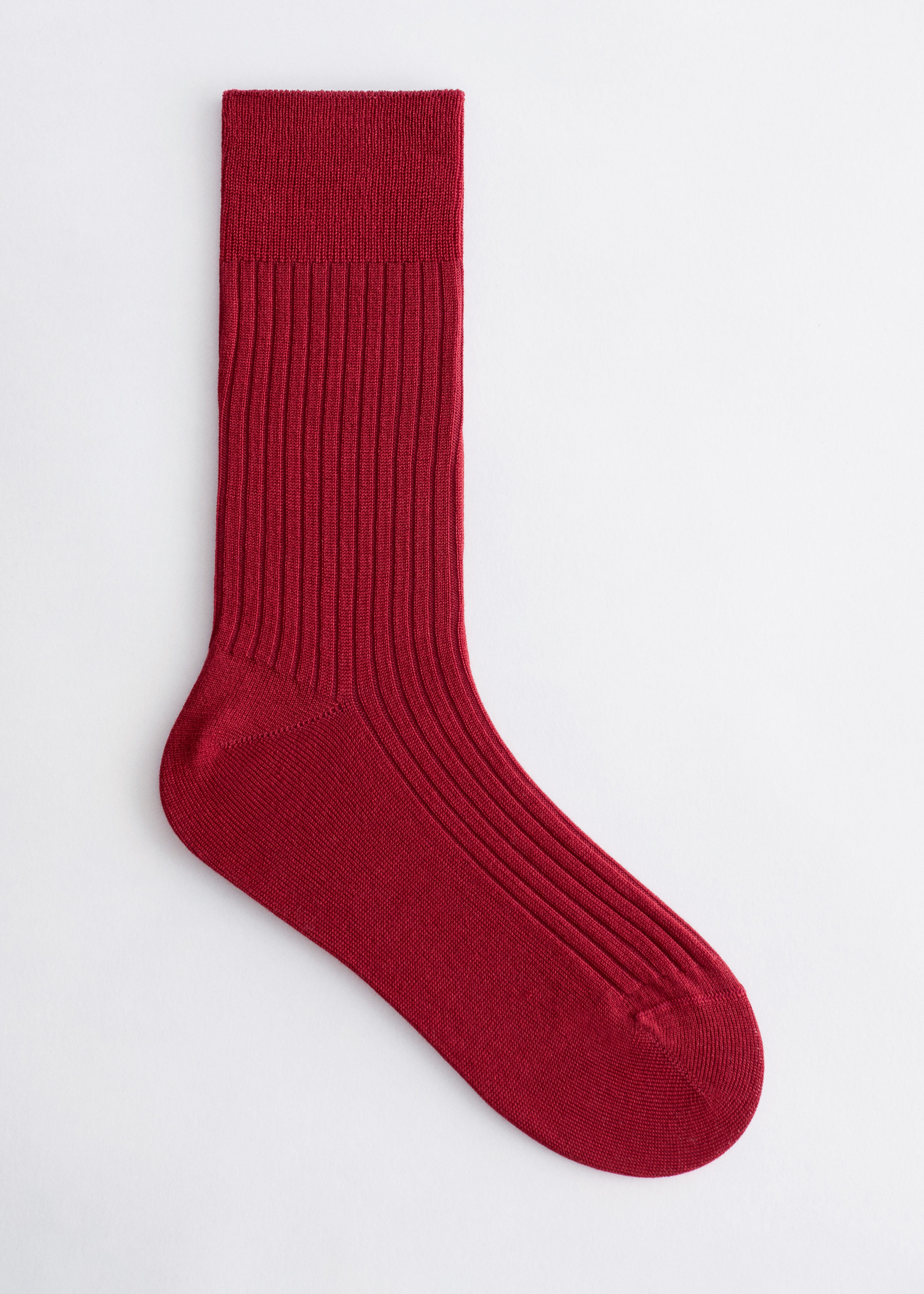 Silk-Blend Ribbed Socks