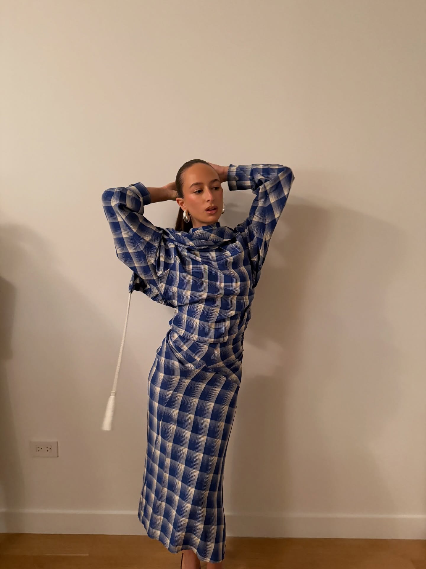 Outfit with earrings