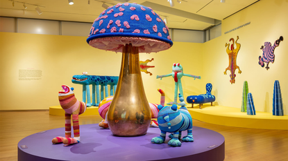 Installation view of Haas Brothers: Uncanny Valley; at the Museum of Arts and Design, New York.