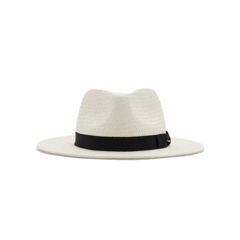 Mango straw hat with black band