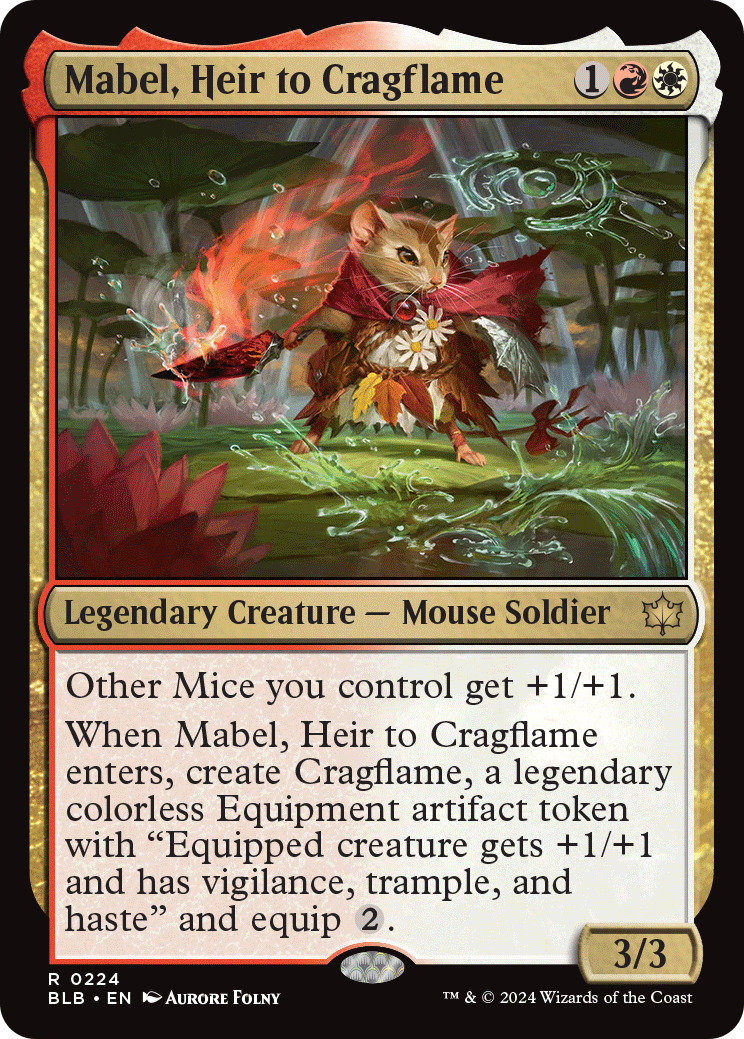 MTG Bloomburrow Mabel, Heir to Cragflame