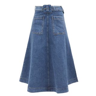 Rejina Pyo Blake organic-denim A-line midi skirt