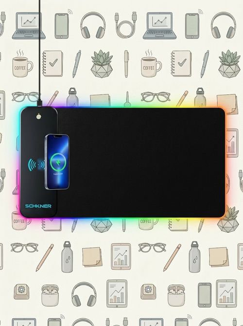 RGB Mouse Pad With 15W Wireless Charging