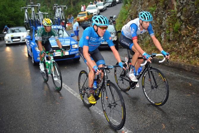 Dan Martin (Garmin-Sharp) grimes through the rain
