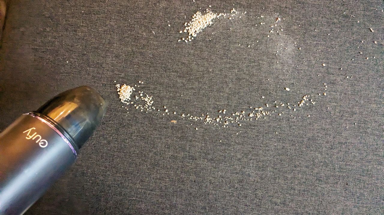 eufy HomeVac H11 Cordless Handheld Vacuum Cleaner being tested in writer's home