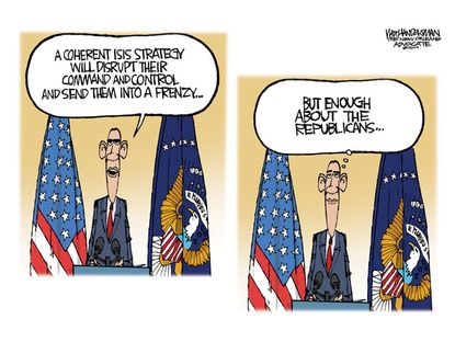 Obama cartoon Republicans ISIS strategy