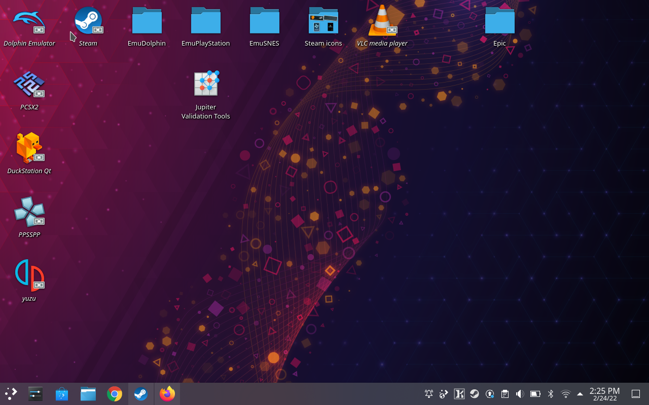 Steam Deck's KDE Plasma desktop