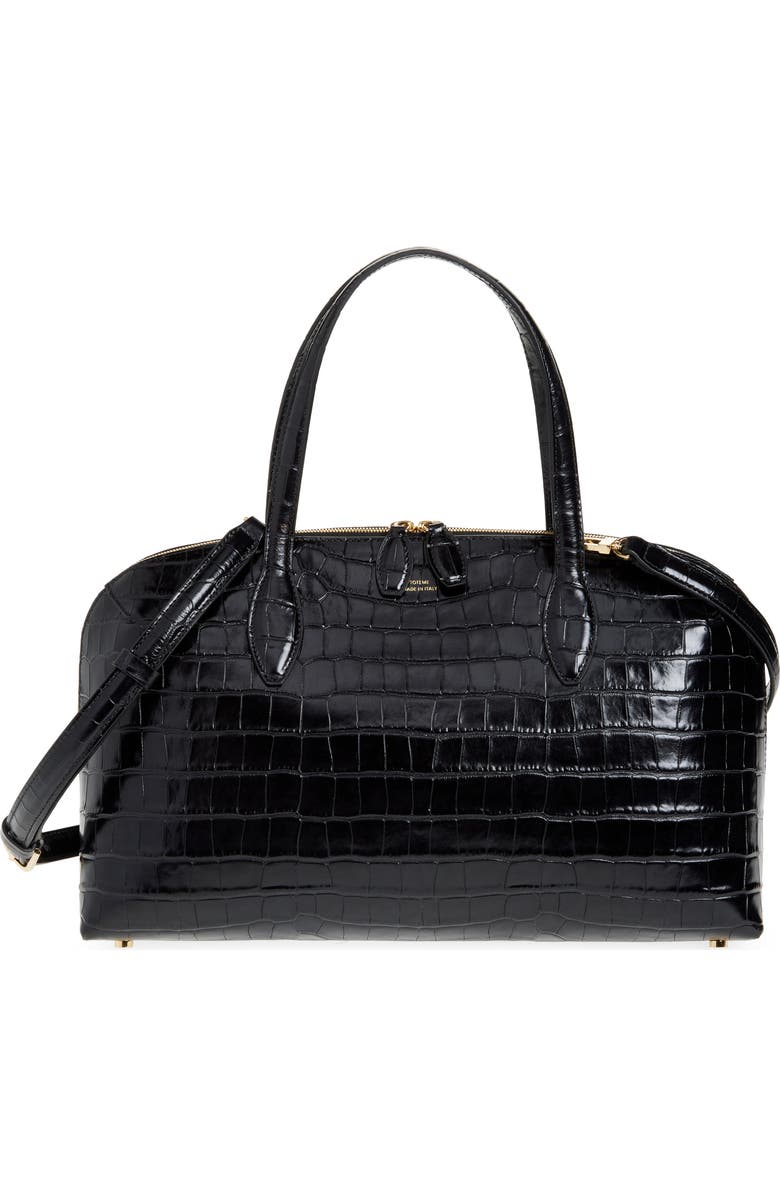 Medium Lounge Croc Embossed Leather Tote