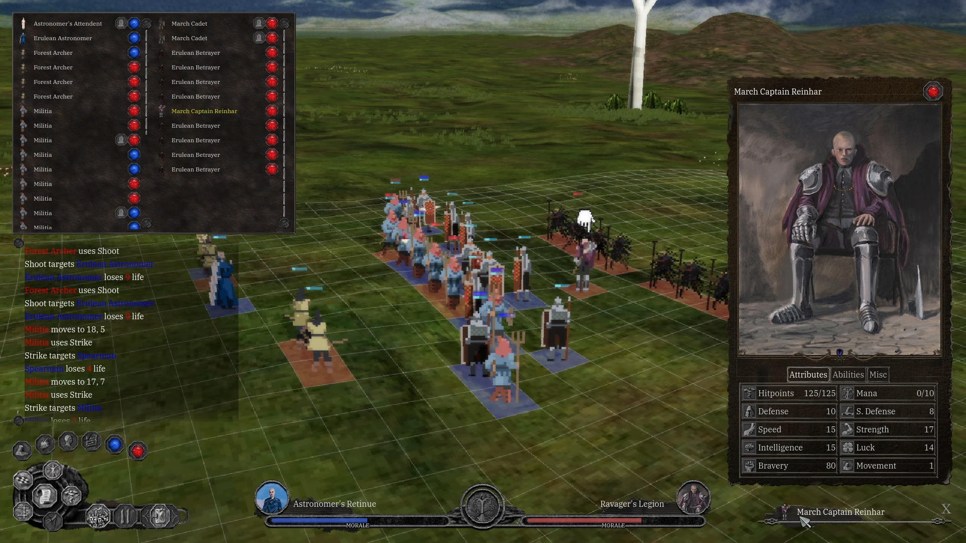 A fantasy battle on a field