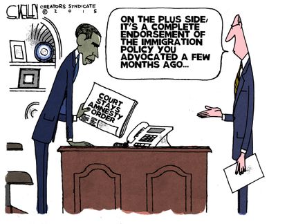 Obama cartoon U.S. Immigration SCOTUS