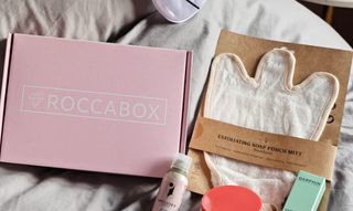 Pink Roccabox and beauty products