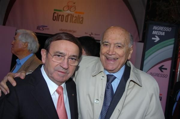 Ernesto Colnago with Fiorenzo Magni