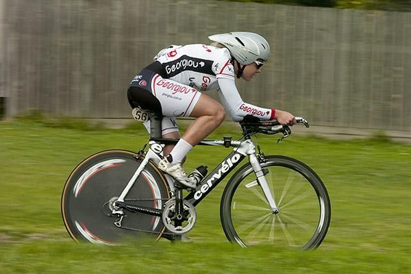 Samantha Wood (Midland Cycling Club) in action during her ride against the clock.