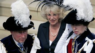 King Charles, Queen Camilla and Princess Anne attend The Order of the Garter Service
