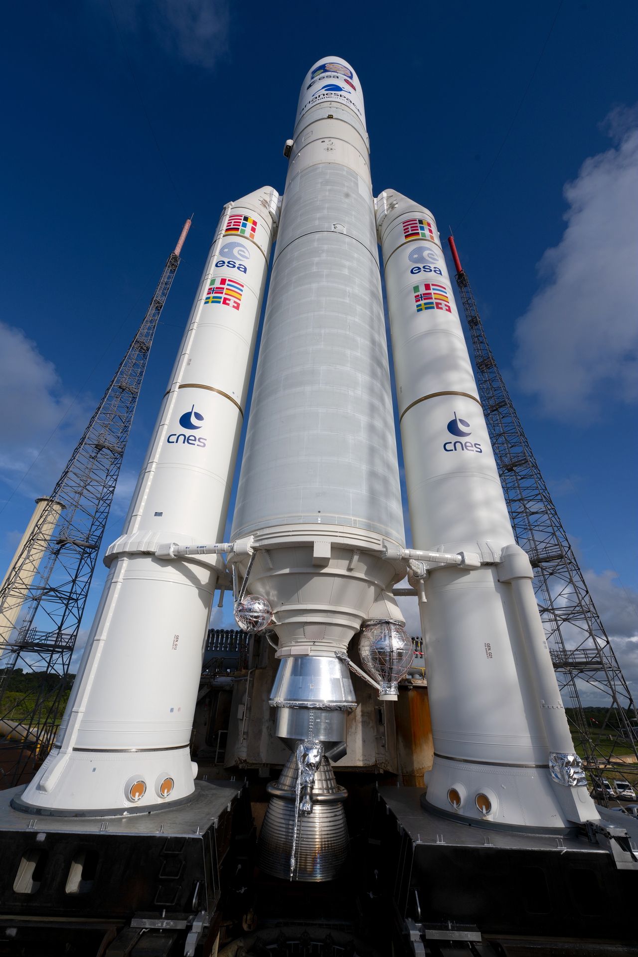 a rocket on a launch pad