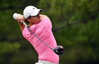 Rory McIlroy hitting a tee shot during the final round of the 2023 RBC Canadian Open
