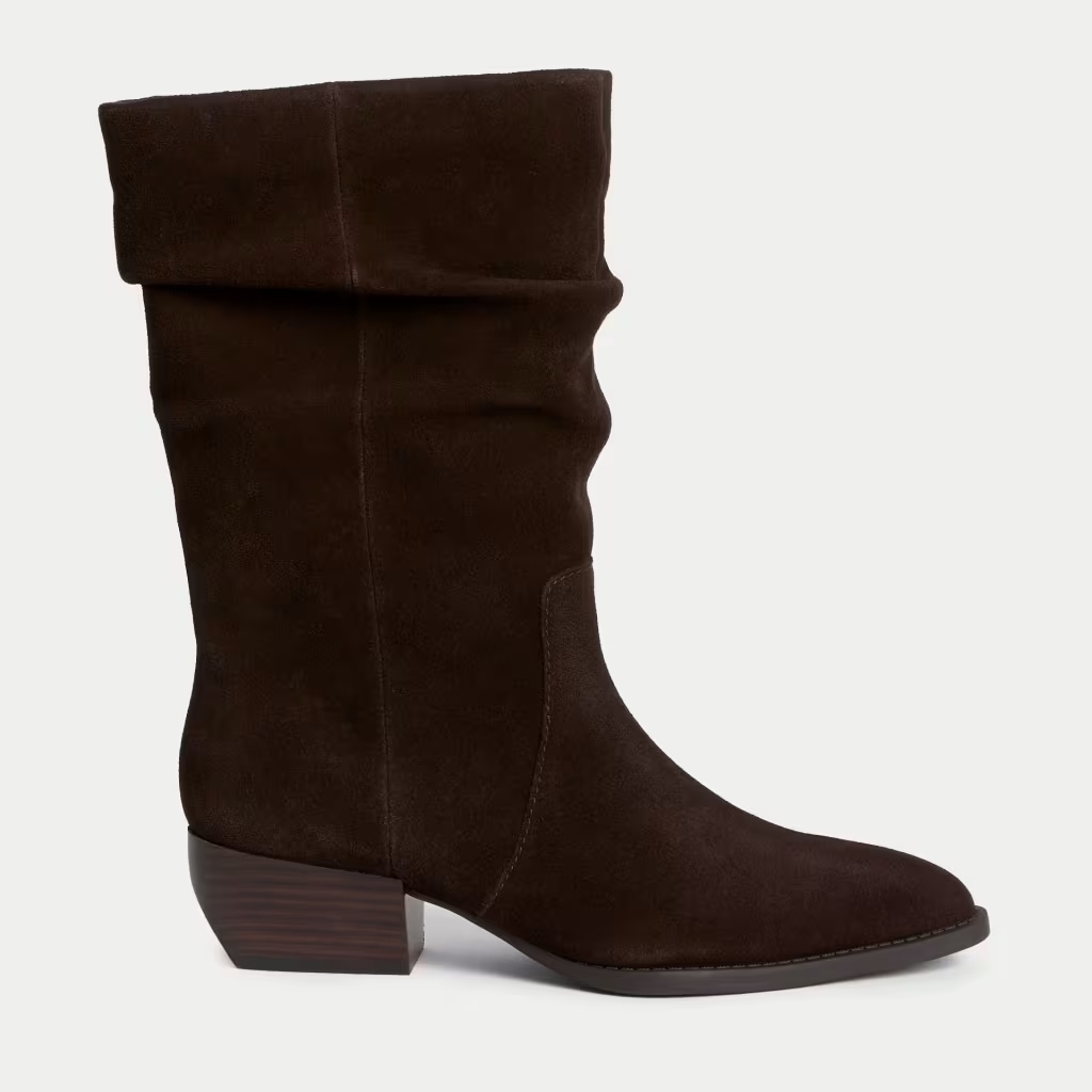 M&S Suede Slouchy Boots