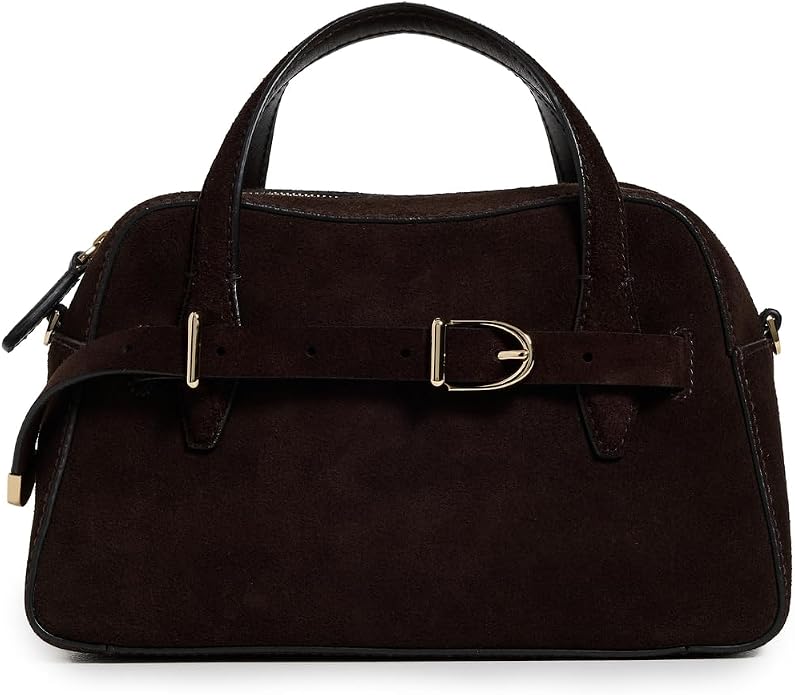 Madewell, Madewell Women's the Mini Belted Crossbody Bag in Suede, Dark Carob, One Size