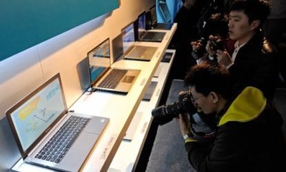 An Intel Corp press event ahead of the 2012 Consumer Electronics Show: With Microsoft bowing out, critics question CES' importance.