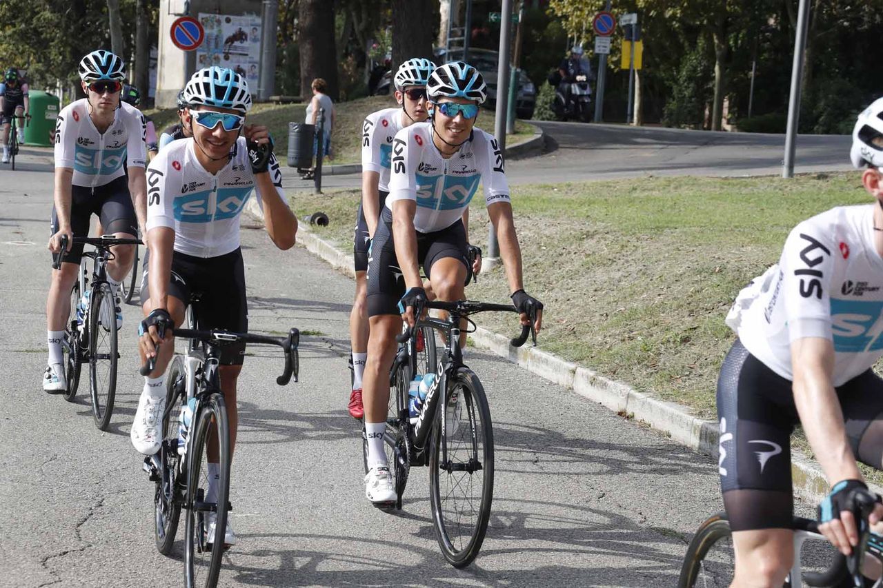 Team Sky at the 2018 Memorial Marco Pantani.