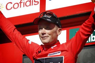 Chris Horner (Radioshack) in the race lead after his stage win in the Vuelta