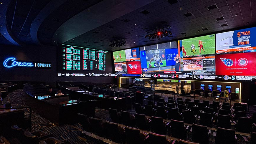 The Circa Kentucky Downs video wall. 