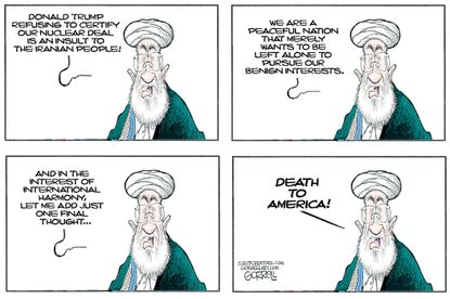 Political cartoon World Iran nuclear deal Khamenei