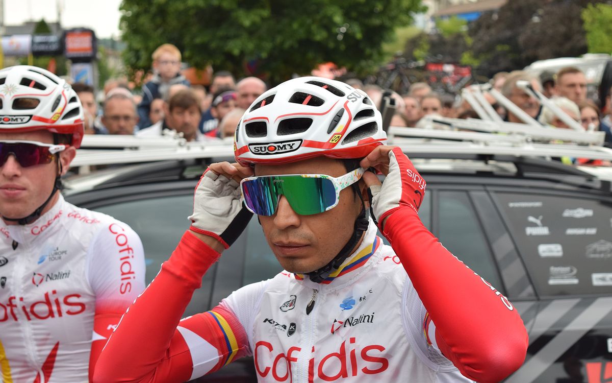Darwin Atapuma has a custom-painted pair of POC sunglasses