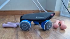 Bellabooty band presented with some dumbbells