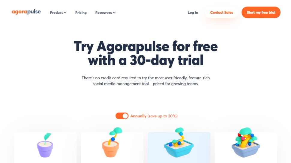 Website screenshot for Agorapulse