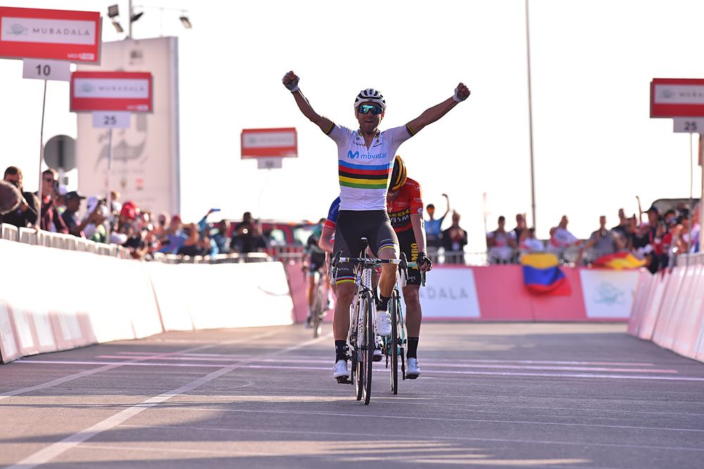 Alejandro Valverde (Movistar) wins stage 3 UAE Tour