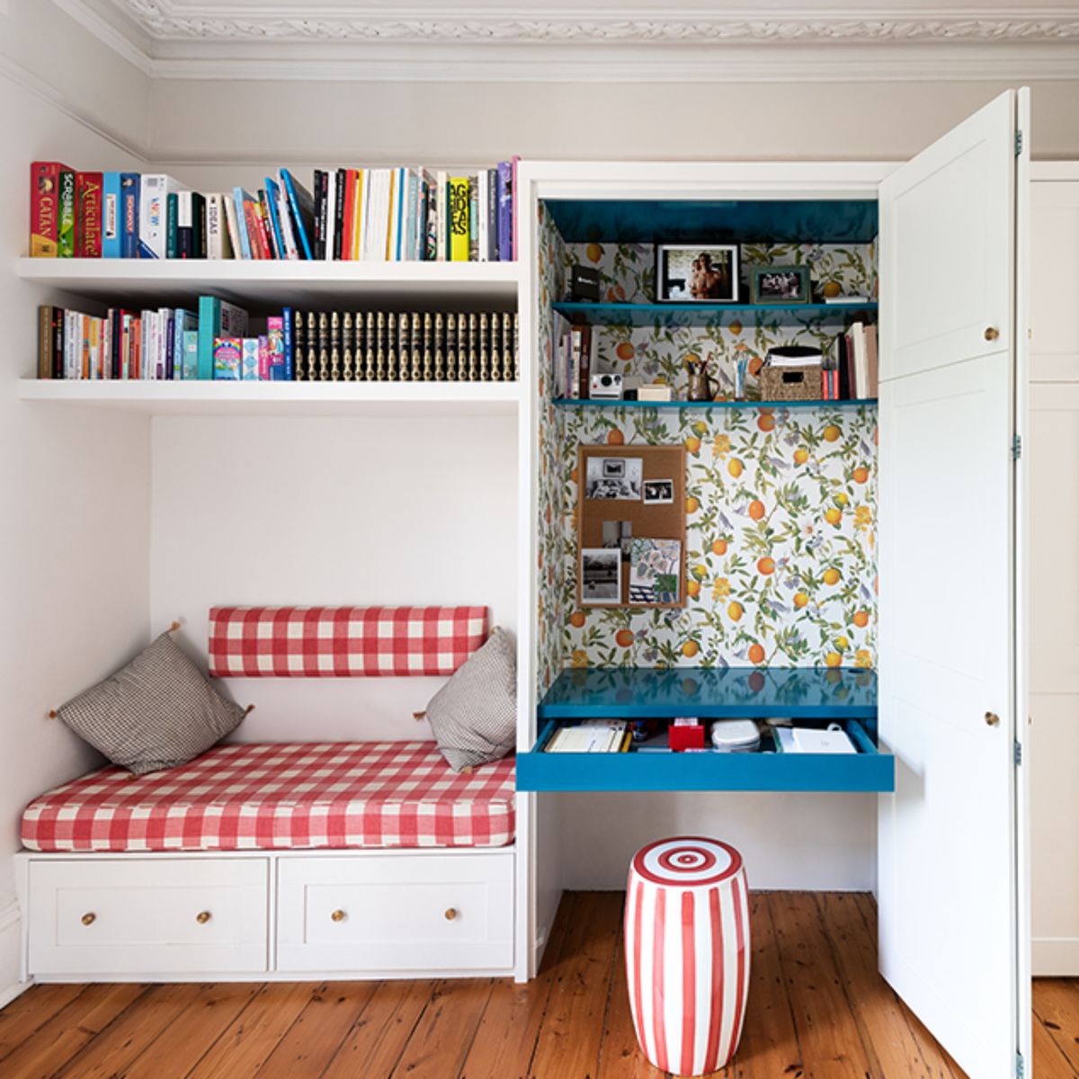 This homeowner created a hidden home office in her living room Ideal Home