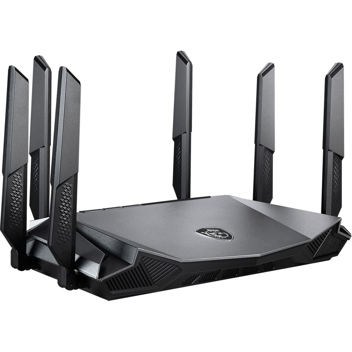 MSI RadiX AX6600 gaming router.