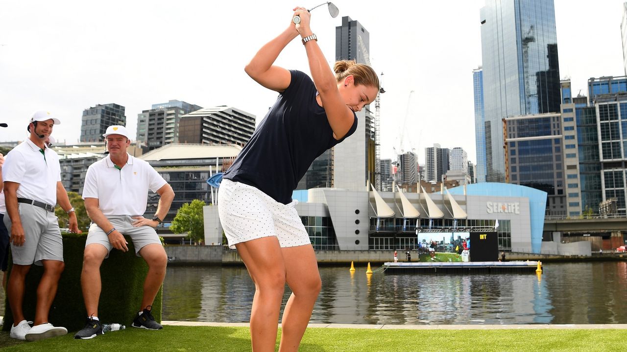 Wimbledon champ Ash Barty could be ready to take her golf more seriously after retiring from tennis