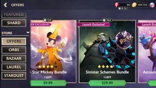 Special characters and packs available for purchase in the store.