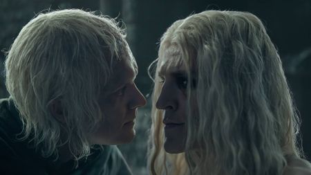 Tom Glynn-Carney as Aegon and Ewan Mitchell as Aemond in House of the Dragon season 3 episode 8