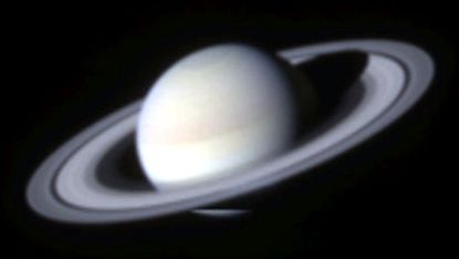 The first color composite of Saturn taken by NASA's Cassini spacecraft