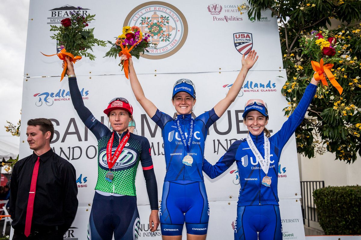 The top on GC: Amber Neben, Ruth Winder and Katie Hall
