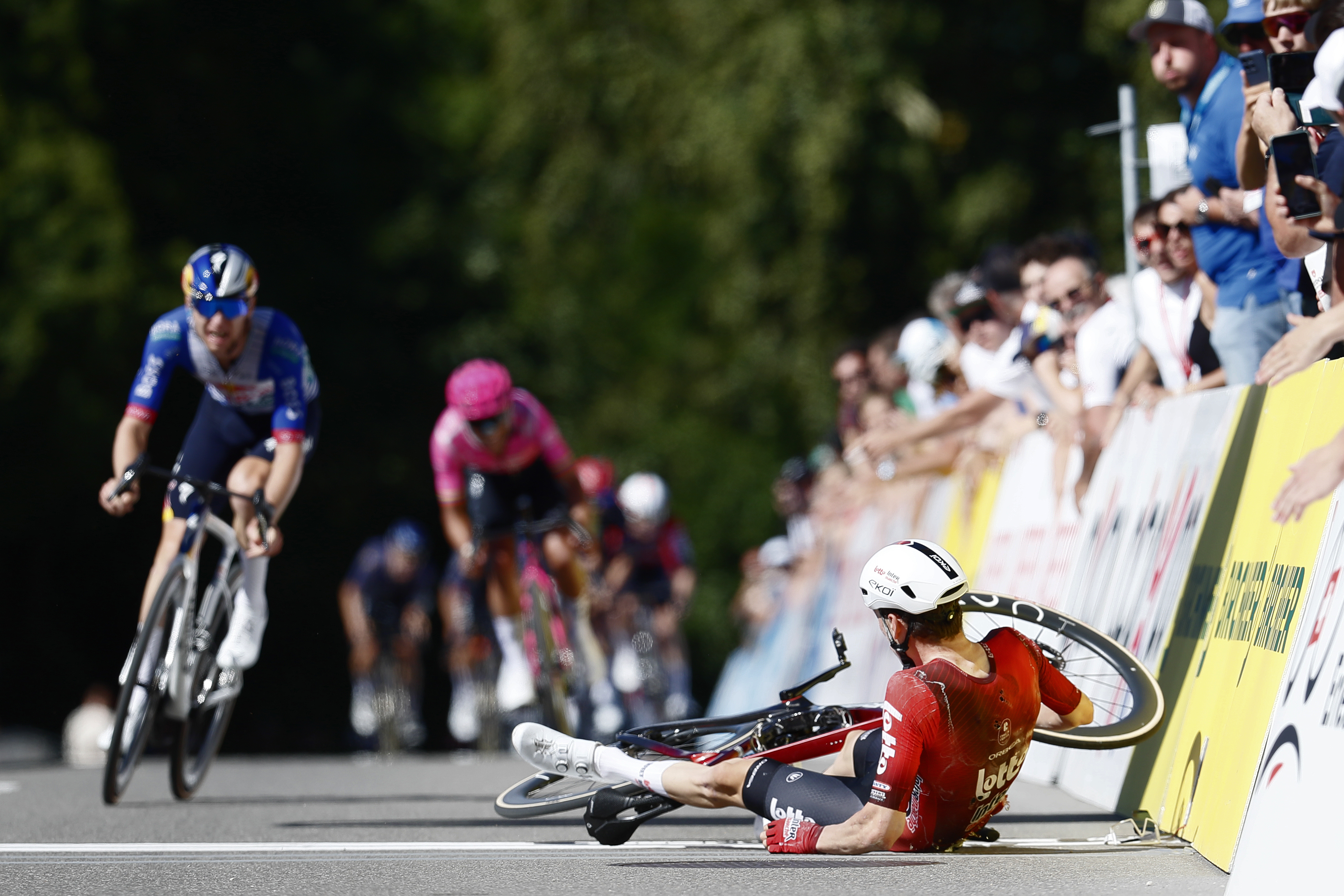 Liam Slock after his crash