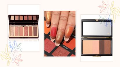 COLLAGE OF THREE OF THE BEST EYESHADOW PALETTES BY BEAUTY BAY victoria beckham and charlotte tilbury 