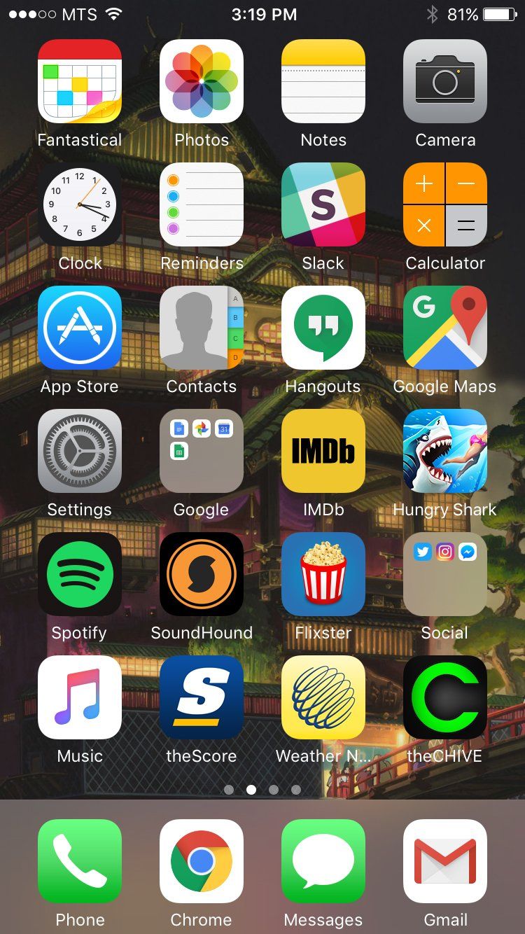 iPhone 7 Home screen