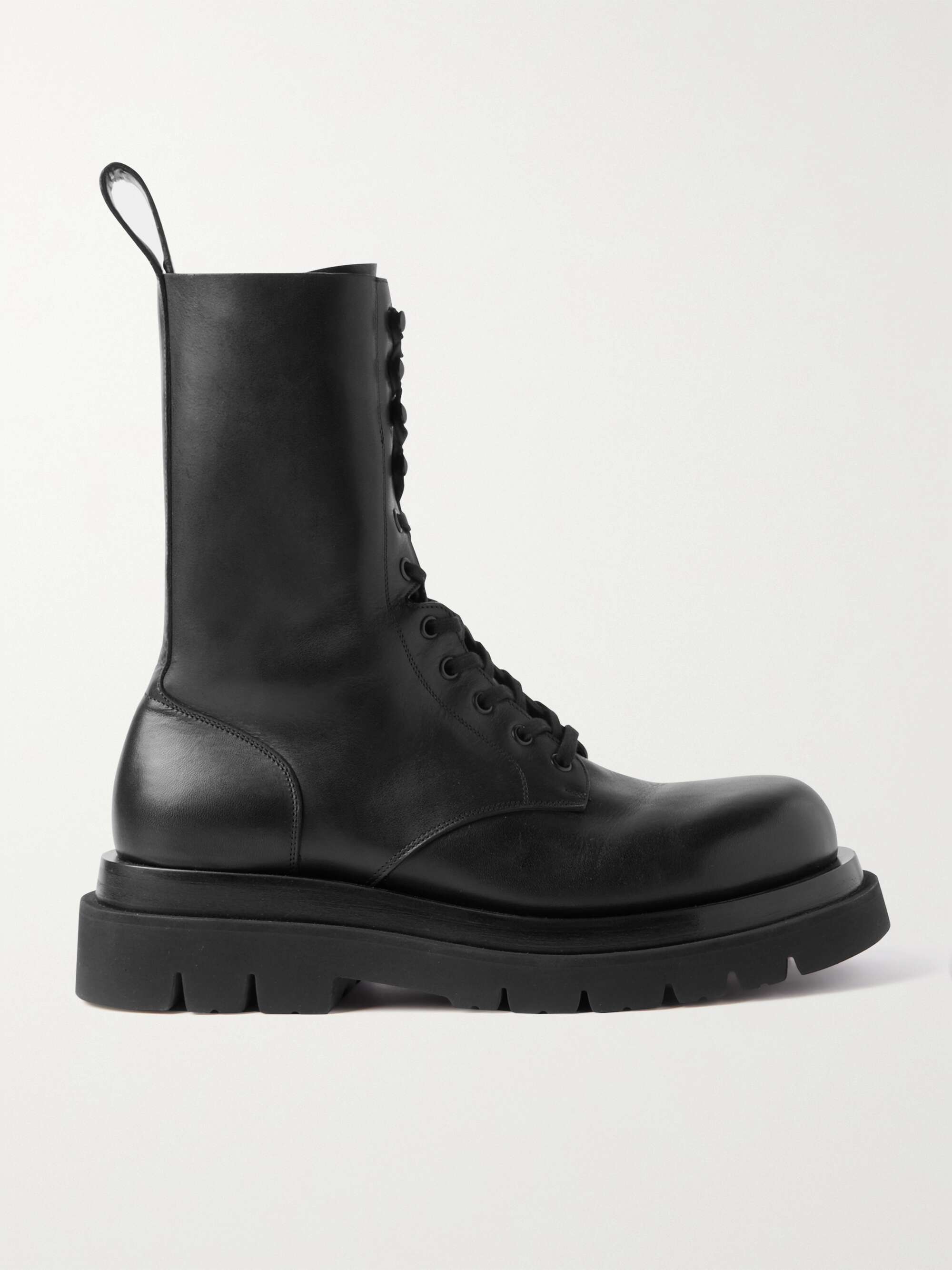 Lace-Up Leather Ankle Boots