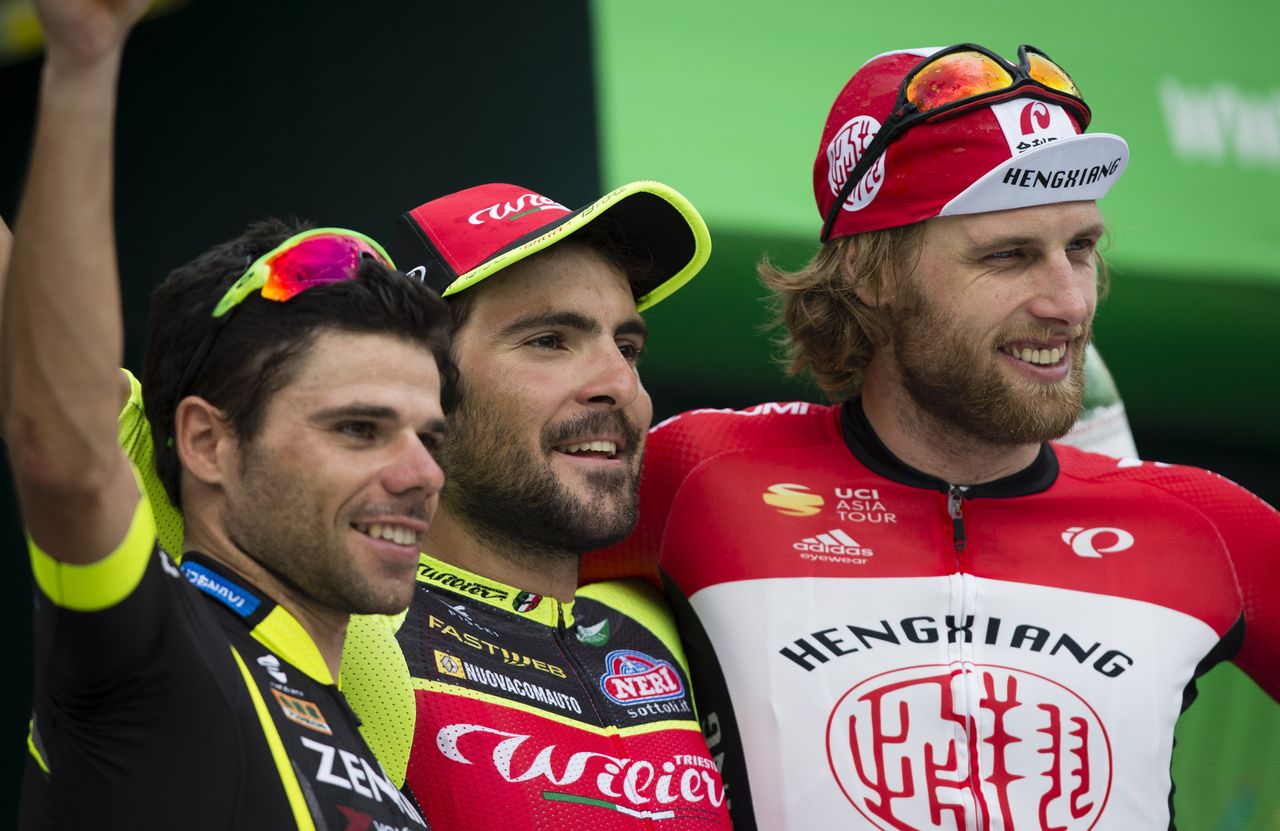 Jacopo Mosca (Wilier Triestina) atop the podium
