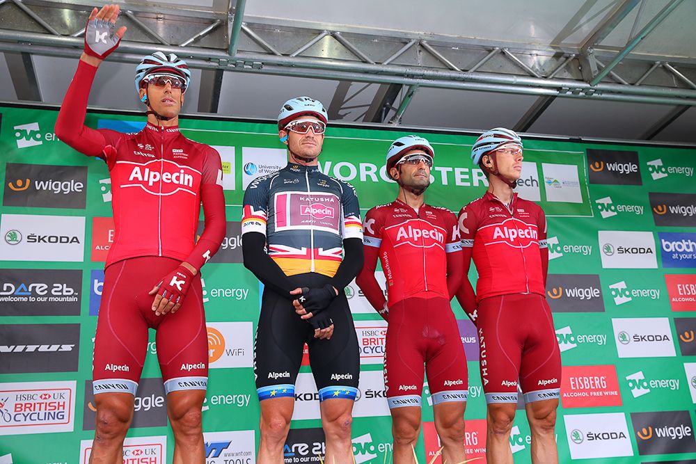 Katusha-Alpecin on stage before stage 8