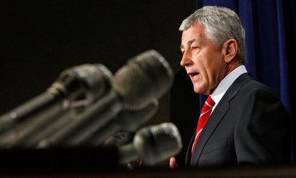 "I think the Pentagon needs to be pared down," Hagel, the nominee to head the Pentagon once said.