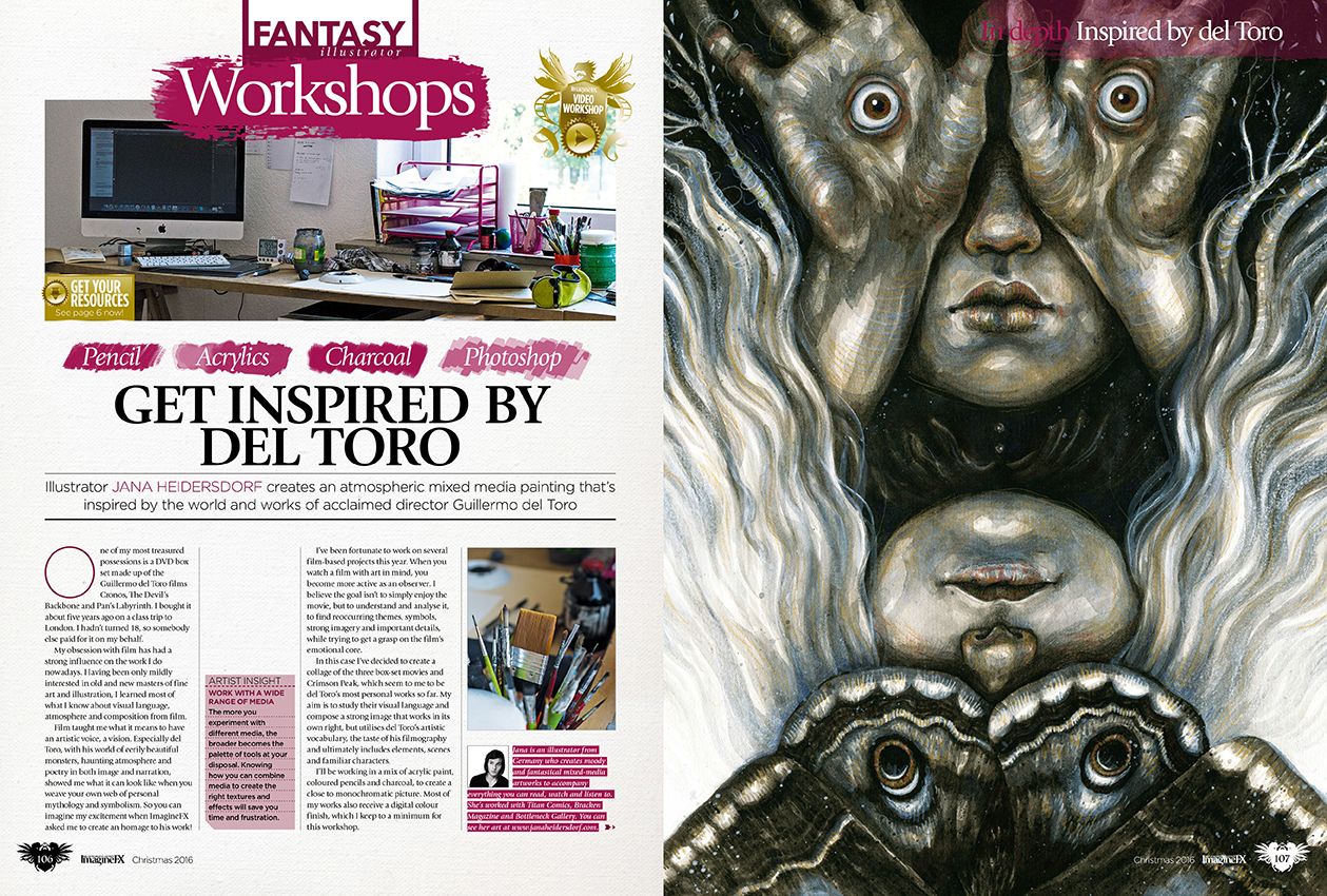 See how Jana Heidersdorf takes inspiration from the films of legendary director Guillermo del Toro.